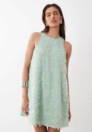 Vero Moda Vestito corto verde salvia testurizzato con scollo a vogatore