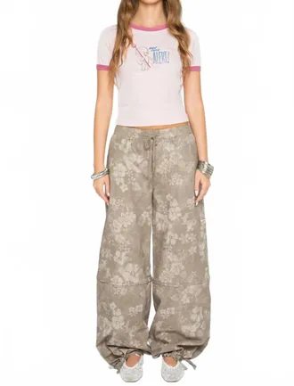 Daisy Street Womens Hibiscus 2 In 1 Shorts And Trouser In Beige