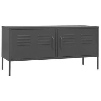 Berkfield Home TV Cabinet Anthracite 105x35x50 cm Steel in Dark Grey | Size: 105 x 35 x 50 cm