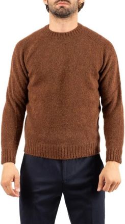 FILIPPO DE LAURENTIIS Trui met ronde hals - Heren - Ronde hals truien - Bruin - S - Wol - Truien & Vesten