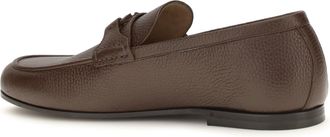 Valentino Garavani Mens Loafers Vlogo Signature Light Coffee Deer Leather