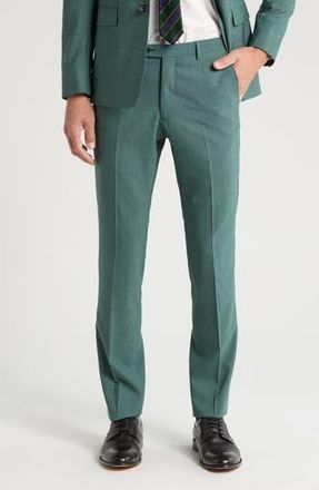 John Varvatos Solid Virgin Wool Pants in Green at Nordstrom Rack, Size 38