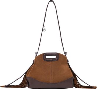 Maje Leather and suede Miss M Mini bag in Camel/brown at Nordstrom, Size Medium
