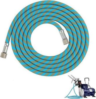 OEM Manguera De Aire Comprimido Ulisem, 1,8 M, Trenzada, Para Aer&oacute;grafo, Adaptador Neum&aacute;tico Para Compresor De 1/8 A 1/8