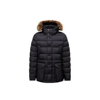 Moncler Moncler Clunye Hooded Mid-length Down Jacket, Men, Black, Size: 0