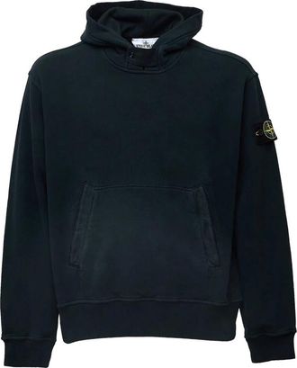 Stone Island Hooded Sweatshirt - Heren - Hoodies - Groen - M - Katoen - Hoodies & sweatvesten