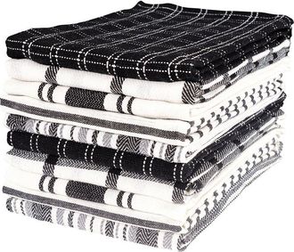 KAF Home Kaf Home Assorted Flat Kitchen Towels Set Of 10