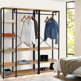 IDMarket Armario Modular Xxl L. 150 Cm Detroit Dise&ntilde;o Industrial