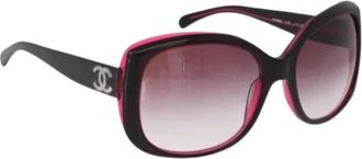Chanel Pre-owned Vintage Zonnebrillen - Dames - Vintage Accessoires - Zwart - ONE Size - Vintage