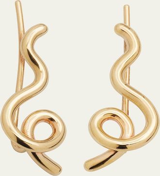 Bea Bongiasca 9K Yellow Gold Wow Mini Climber Earrings
