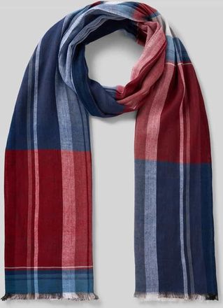 Christian Berg Schal aus Viskose mit Fransen in Rot, Gr&ouml;&szlig;e 1