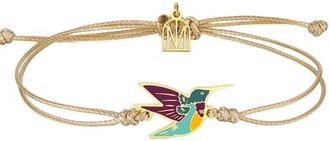 Mantra Hummingbird Be Present bracelet in Yellow Gold at Nordstrom
