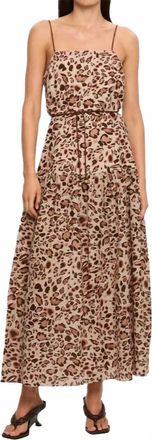 Kivari Paris Strappy Maxi Dress In Brown