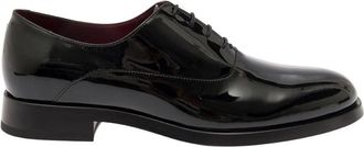 Valentino Garavani Business Shoes, male, Black, Size: 7 US Black Patent Leather Oxford Lace Ups