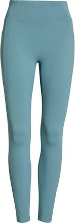 Beyond Yoga Allure Zip Pocket Leggings in Misty Blue at Nordstrom, Size X-Small