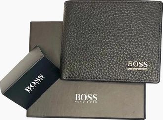 HUGO BOSS Mens HUGO BOSS Monist Mens Leather Bifold Wallet - Black - Size: UNI