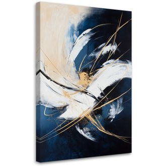 Artgeist Artgeist - Quadro su tela, Astratto blu beige - 40x60