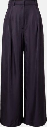 Frankie Shop Marfa pleated twill wide-leg pants