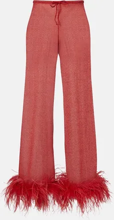 Os&eacute;ree Os&eacute;ree Lumi&egrave;re Plumage wide-leg pants