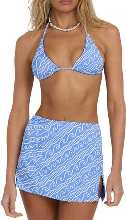 Billabong More Than Waves Skirted Bikini Bottoms in Tidal Blue at Nordstrom, Size Medium