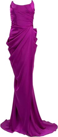 Ana Radu strapless maxi dress - women - Polyester - S - Purple
