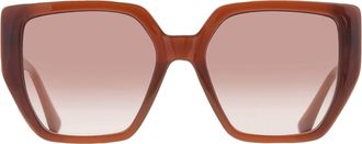 Guess Smoke Gradient Butterfly Ladies Sunglasses GF6178 45B 54