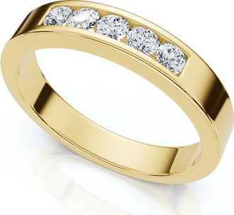 Pompeii3 Mens 1/4Ct Channel Set Diamond Wedding Ring 14k Gold or Platinum Lab Grown