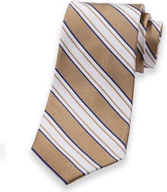 Paul Fredrick Patterned Woven Silk Tie in Gold/white at Nordstrom
