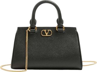 Valentino Garavani Black VLogo Signature Mini Satchel