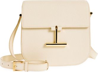 Tom Ford Mini Tara Grained Leather Crossbody Bag in 1W018 Cream at Nordstrom