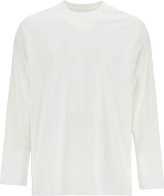 Yohji Yamamoto White Cotton T-shirt With Graphic Print