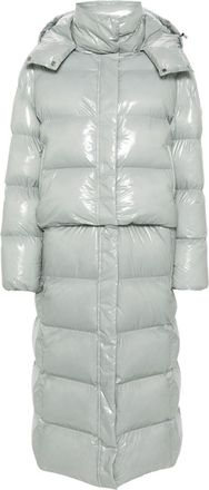 Patrizia Pepe high-shine padded coat - women - Polyamide/Polyamide/Polyester - 38 - Blue