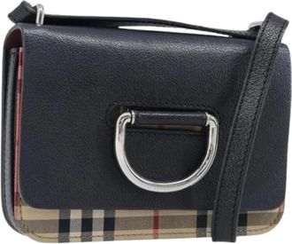 Burberry Pre-owned Vintage Canvas Shoulder Bag - Dames - Vintage Schoudertas - Zwart - ONE Size - Leer - Vintage
