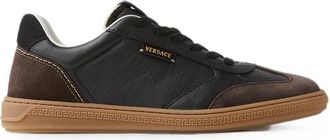 Versace Greca Court Nappa & Suede Sneakers