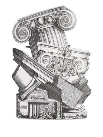 Fornasetti Trompe loeil Rovine umbrella stand - Black