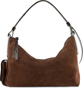 Marc Jacobs Dark Brown Leather And Suede Shoulder Bag