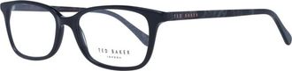 Ted Baker Accessoires, Dames, Zwart, ONE Size, Zwarte Rechthoekige Optische Monturen met Demo Lenzen