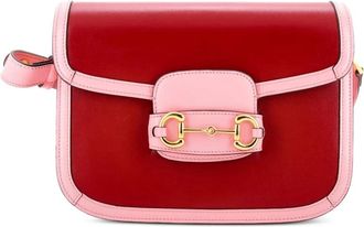 Gucci Horsebit 1955 Printed Leather Small shoulder bag - Rood