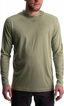 White Water Lightweight Tech Hoodie In Olive Heather