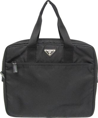 Prada Tessuto Black Synthetic Handbag (Pre-Owned)