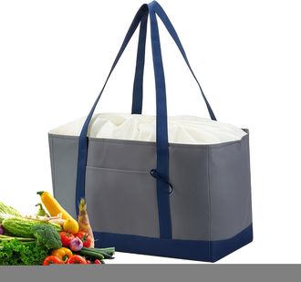 Generic Shopping Bag - 42x27cm Grocery Bag, Optimal Thermal Performance | Aluminum Film Insulated Waterproof Reinforced Handles | Reusable Grocery Tote for Da
