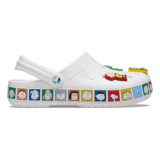 Crocs Special Limited Edition Peanuts Crocband Clog - Dames - Klompen - Wit - 42 EU - Schoenen