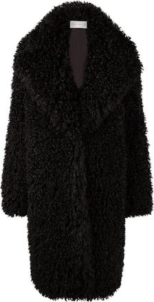Nina Ricci Zwarte Faux Fur Oversized Jas - Dames - Jassen - Zwart - XS - Jassen