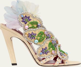 Valentino Garavani Dans Le Foyer Embellished Slingback Sandals