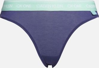 Calvin Klein Womens CK One Limited Edition Bikini Brief, Blue Whale - Navy - Size: 10