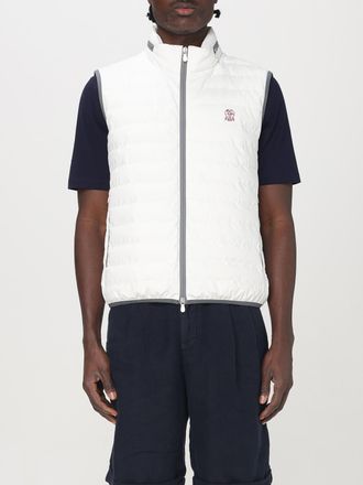Brunello Cucinelli Piumino a gilet in nylon membranato Brunello Cucinelli