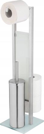 WENKO Rivalta Soporte De Papel Higi&eacute;nico Negro Mate Y Plata