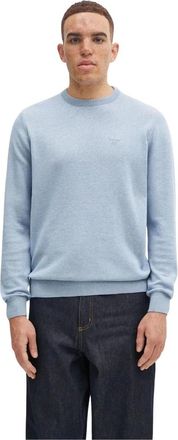 Barbour Jersey de Algod&oacute;n Pima con Cuello Redondo - Knitwear - Hombre - Azul - XL
