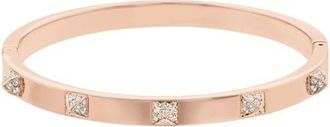 Swarovski Dextera Crystal Bangle in White/rose Gold at Nordstrom, Size Medium
