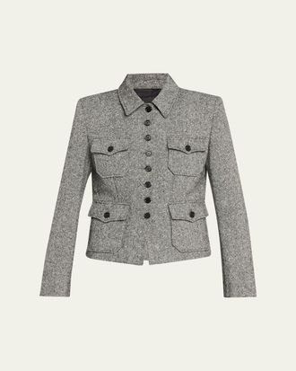 Nili Lotan Jamison Single-Breasted Utility Jacket